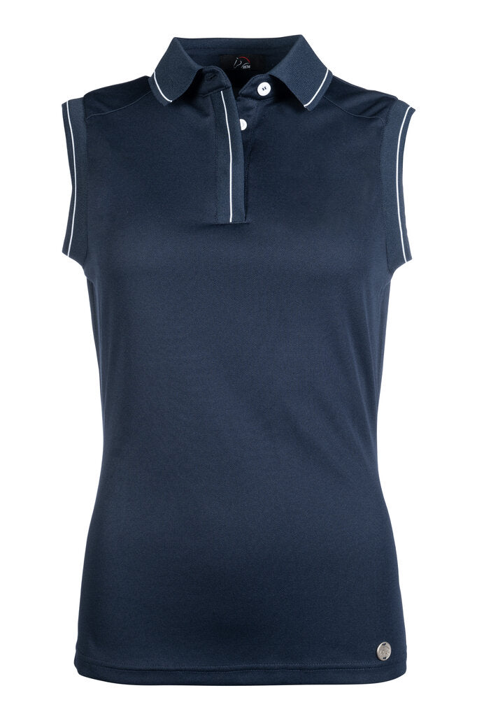 HKM Sleeveless Polo Shirt -Catherine #colour_deep-blue