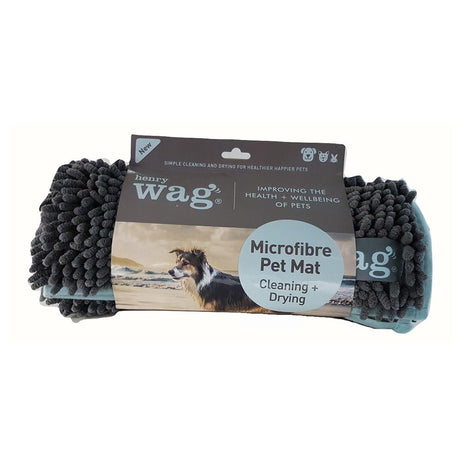 Henry Wag Microfibre Noodle Pet Mat #colour_grey/blue