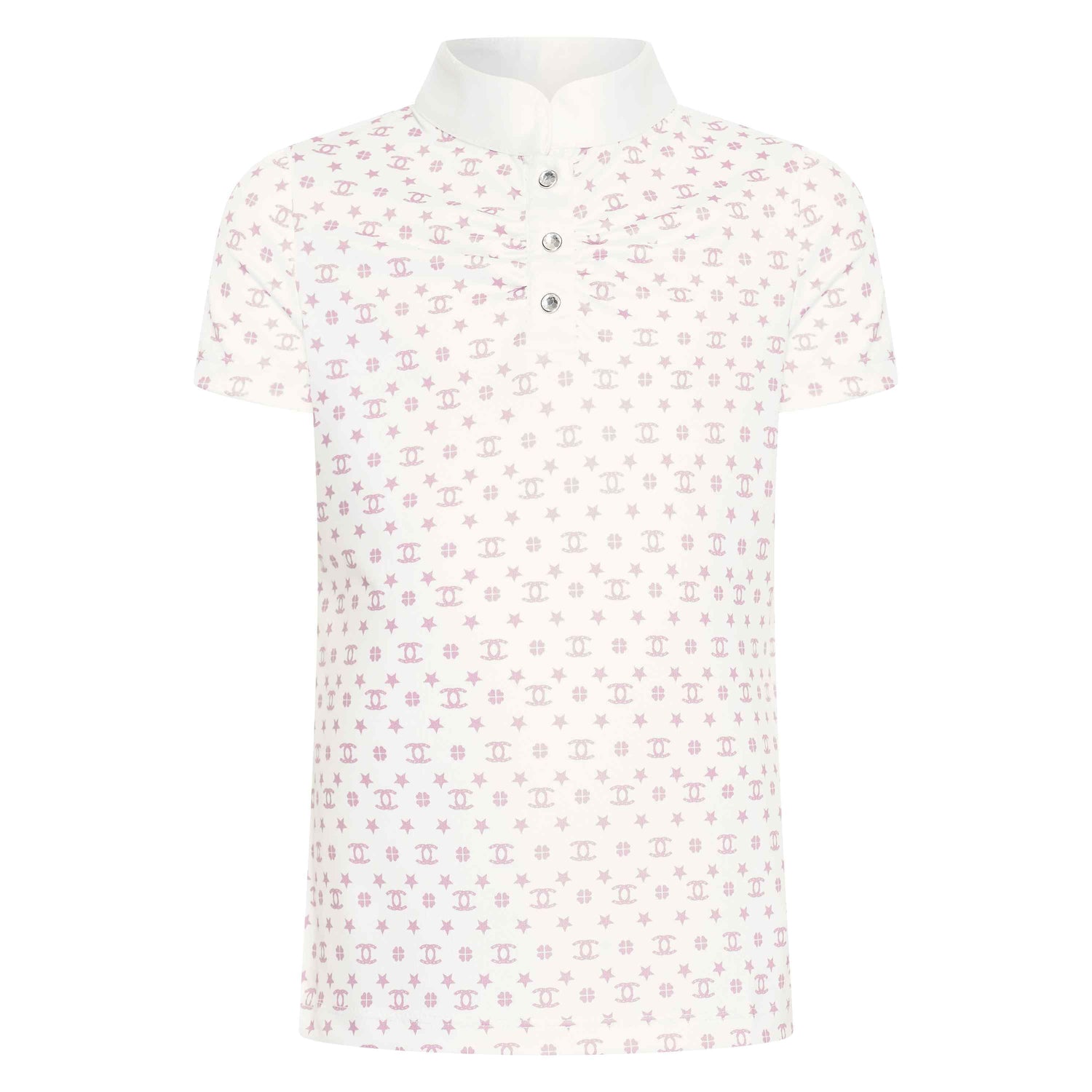 Imperial Riding Children's Roxy Tech Top #Colour_white-pink