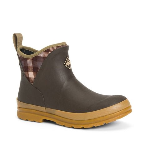 Muck Boots Originals Ankle Wellingtons #colour_brown-plaid-print