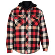 Hard Yakka Quilted Flannel Shacket #colour_red