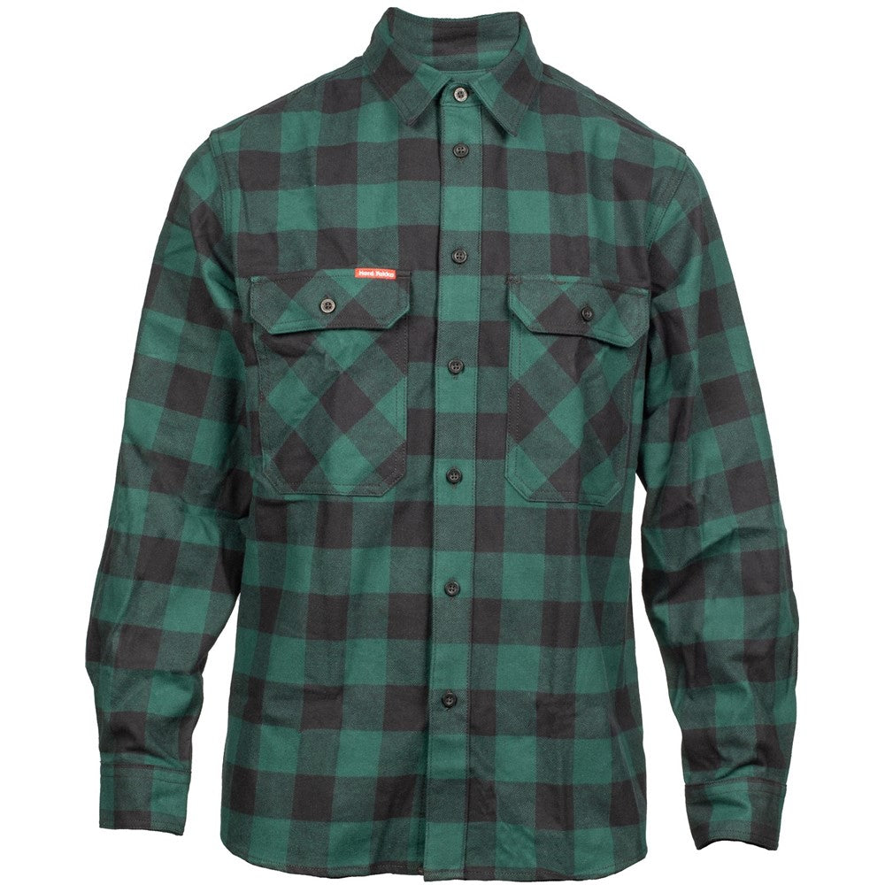 Hard Yakka Long Sleeve Check Flannel Shirt #colour_green