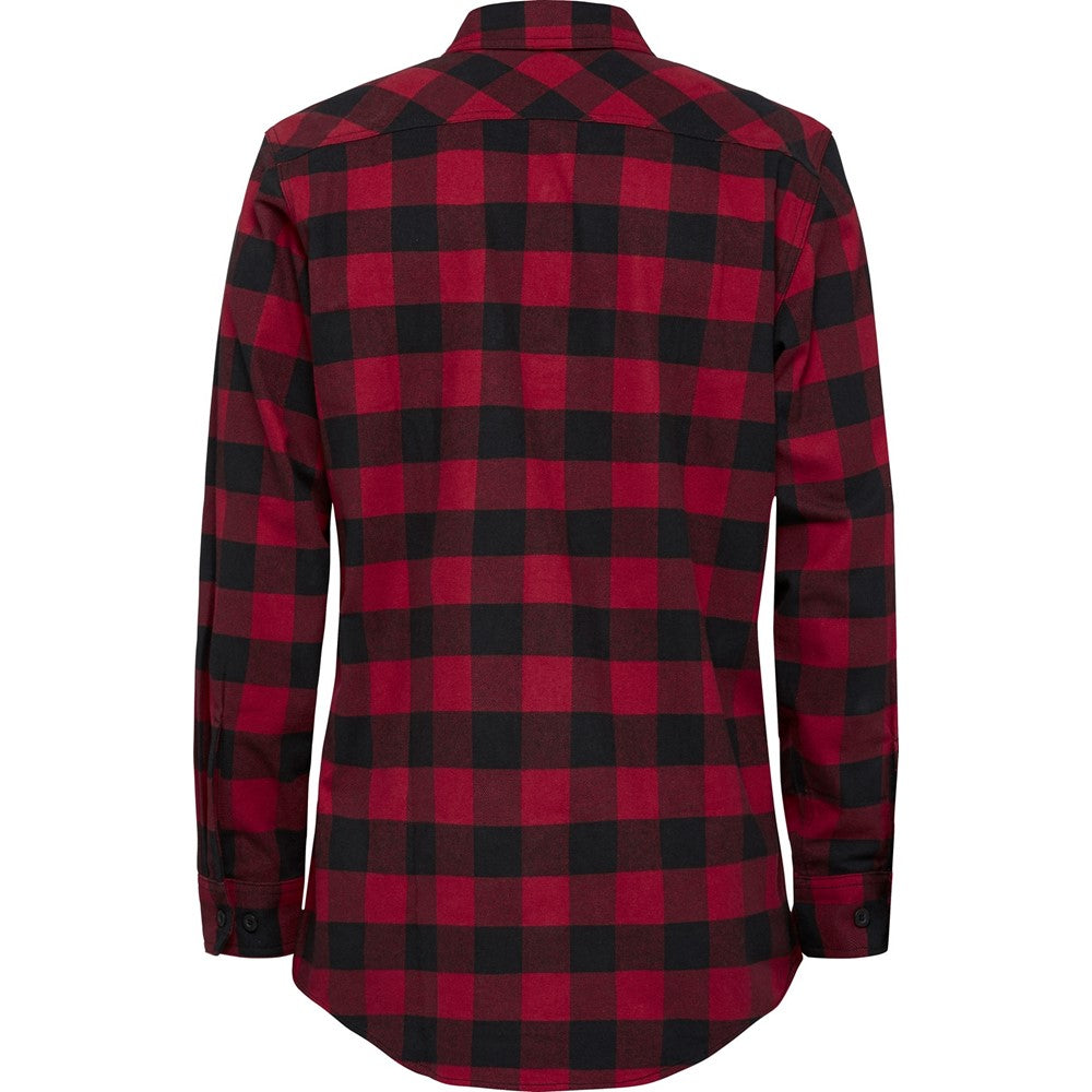 Hard Yakka Long Sleeve Check Flannel Shirt #colour_red