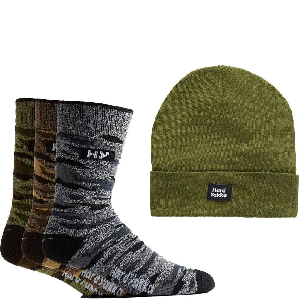 Hard Yakka Men Sock & Beanie Bundle