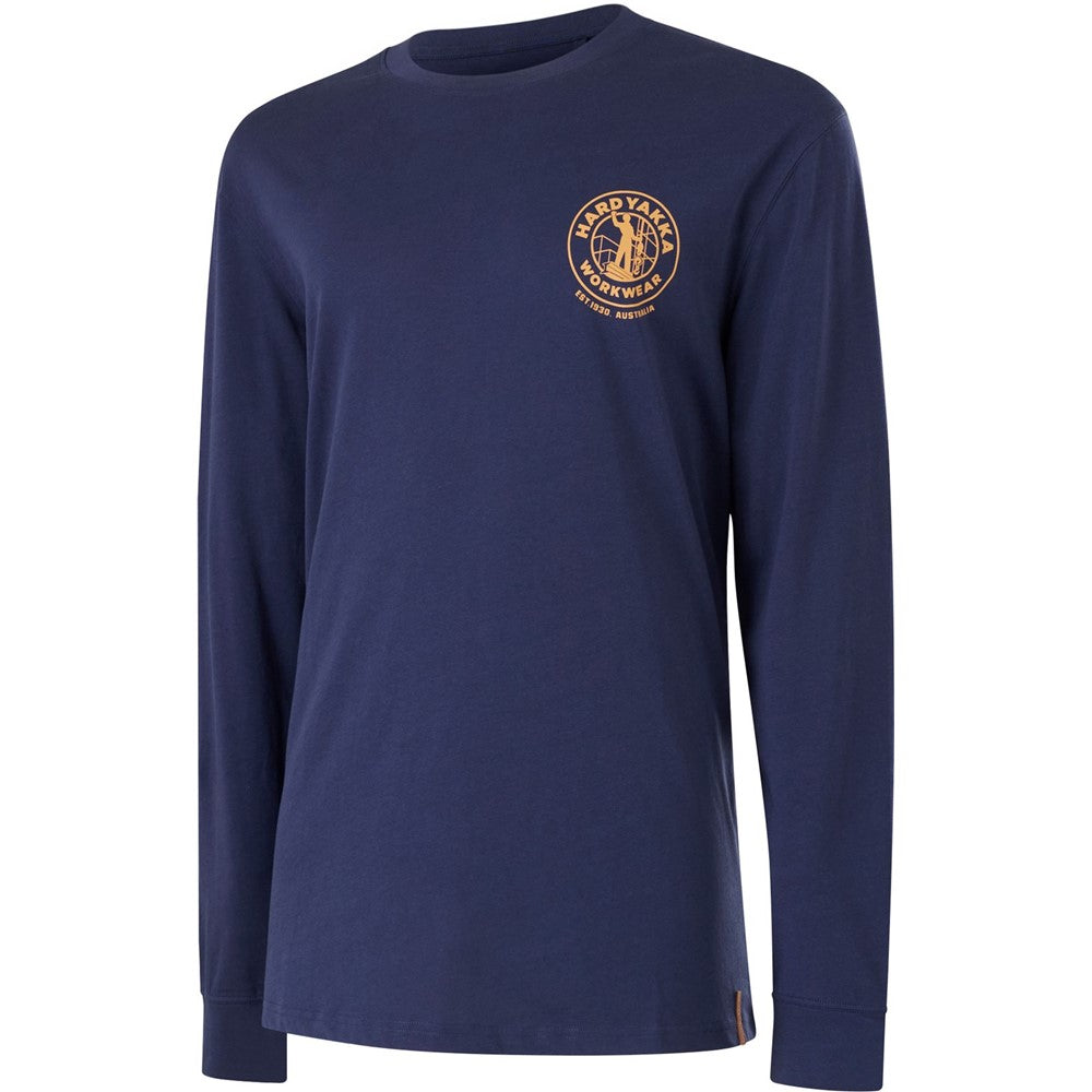Hard Yakka Heritage Icon Long Sleeve Tee #colour_navy