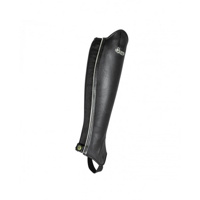 Equestro Leather Mini-Chaps "Exeter" Model #colour_black