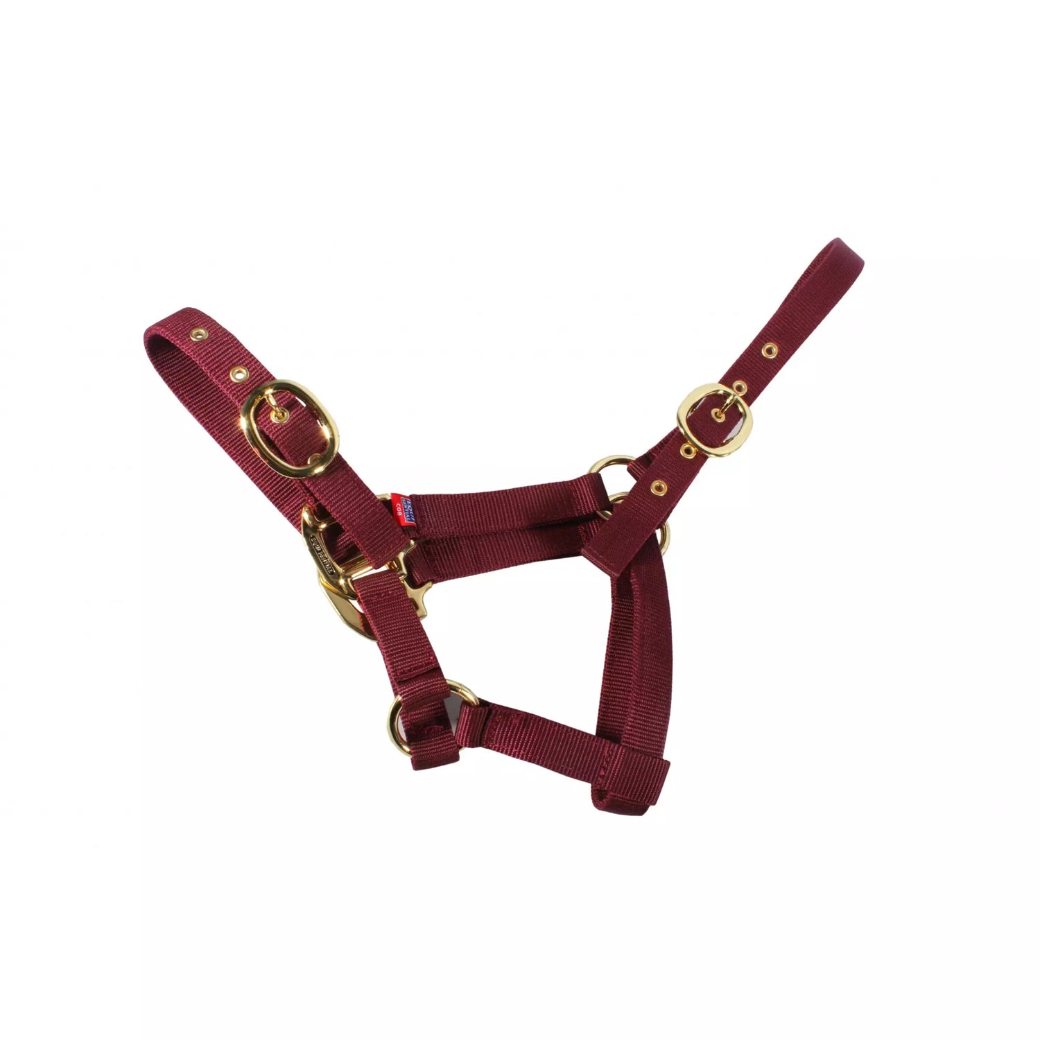 Mackey Equisential Nylon Headcollar #colour_burgandy