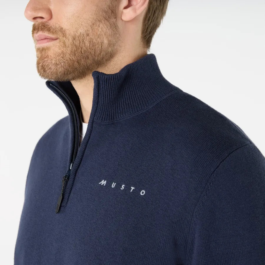 Musto Men's Evo Windproof Knit #colour_navy