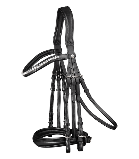 Waldhausen X-Line Supersoft Double Bridle #colour_black