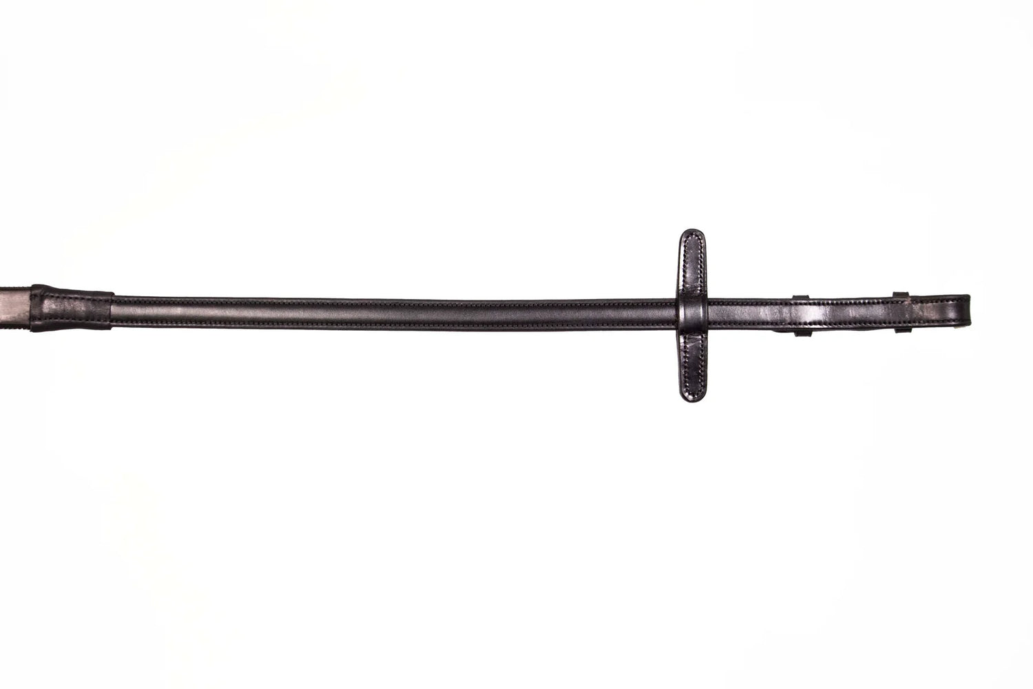Henry James BioThane Bio Grip Hybrid Rubber Reins with Leather Stoppers #colour_black