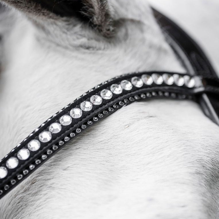 Horseware Ireland Diamante Flash Bridle #colour_black-silver