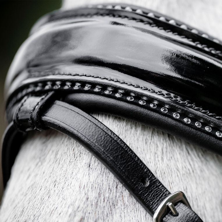 Horseware Ireland Diamante Flash Bridle #colour_black-silver