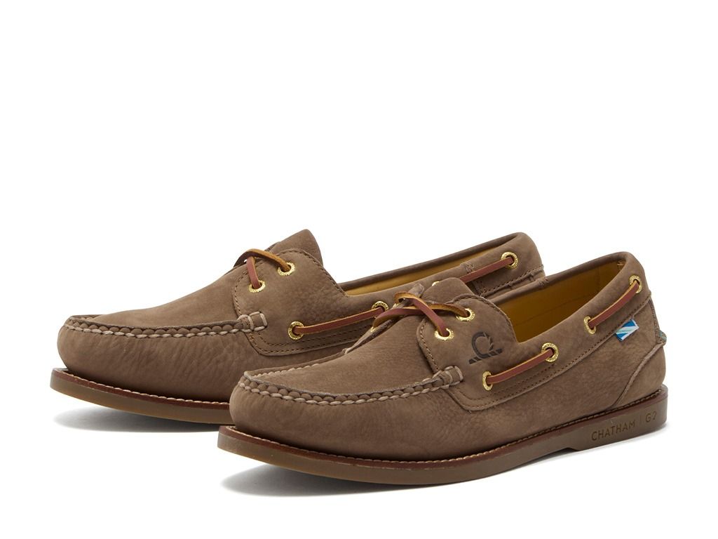 Chatham Men's Lyme G2 Boat Shoe #colour_fossil