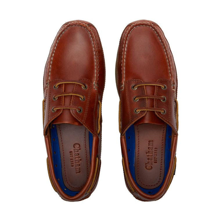 Chatham Rockwell II G2 Leather Wide Fit Boat Shoes #colour_chestnut
