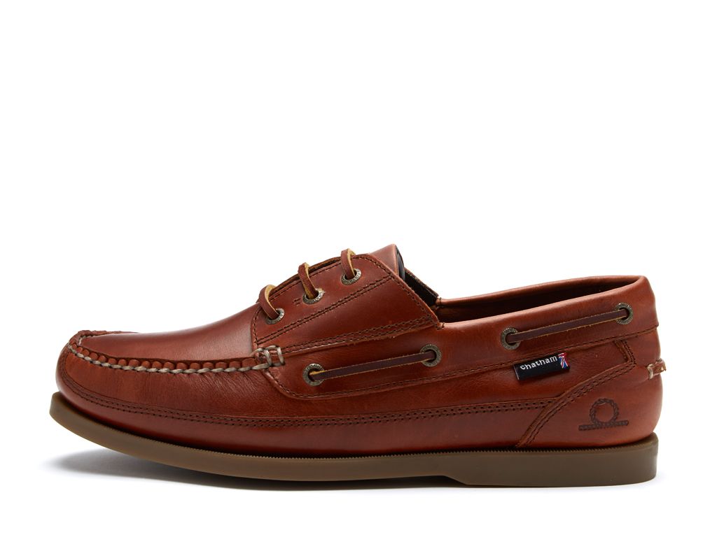 Chatham Rockwell II G2 Leather Wide Fit Boat Shoes #colour_chestnut