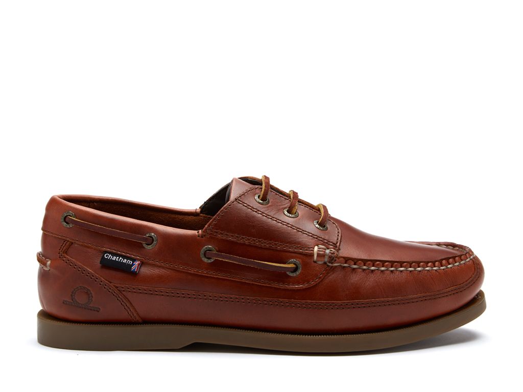 Chatham Rockwell II G2 Leather Wide Fit Boat Shoes #colour_chestnut