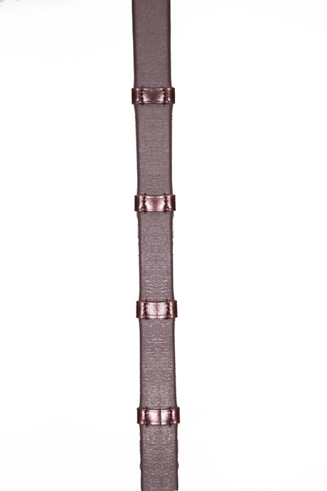 Henry James Xtreme Eventer Hybrid Rubber Reins With Leather Stoppers #colour_havana-brown