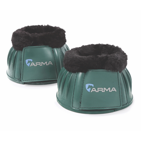 Shires ARMA Fleece Topped Over Reach Boots #colour_green