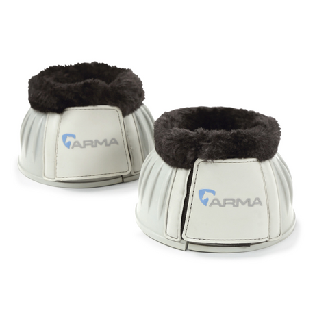 Shires ARMA Fleece Topped Over Reach Boots#colour_grey