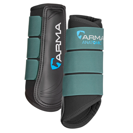 Shires ARMA Neoprene Brushing Boots #colour_black-green