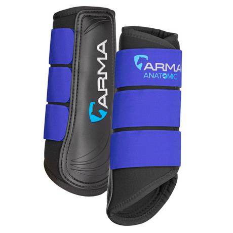 Shires ARMA Neoprene Brushing Boots #colour_black-royal-blue