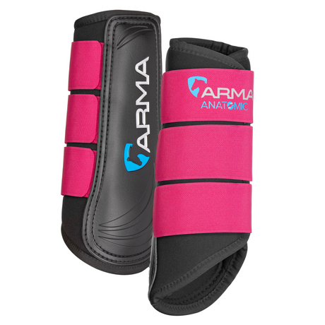 Shires ARMA Neoprene Brushing Boots #colour_black-raspberry