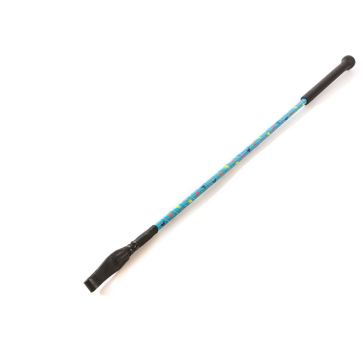 Cravache d'équitation argentée HySCHOOL 26"