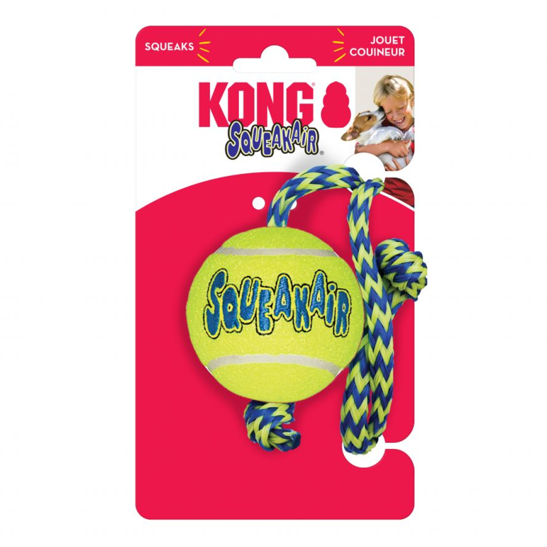 KONG SqueakAir Ball mit Seil