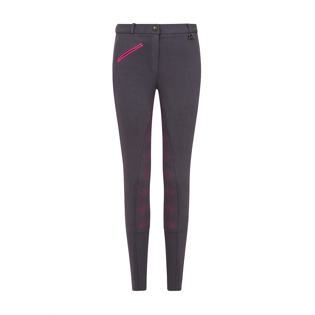GS Equestrian Carol Jodhpurs à fond intégral en silicone bicolore pour enfants