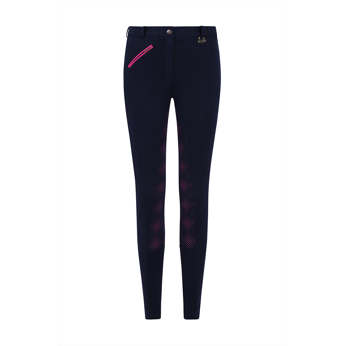 GS Equestrian Carol Jodhpurs à fond intégral en silicone bicolore pour enfants