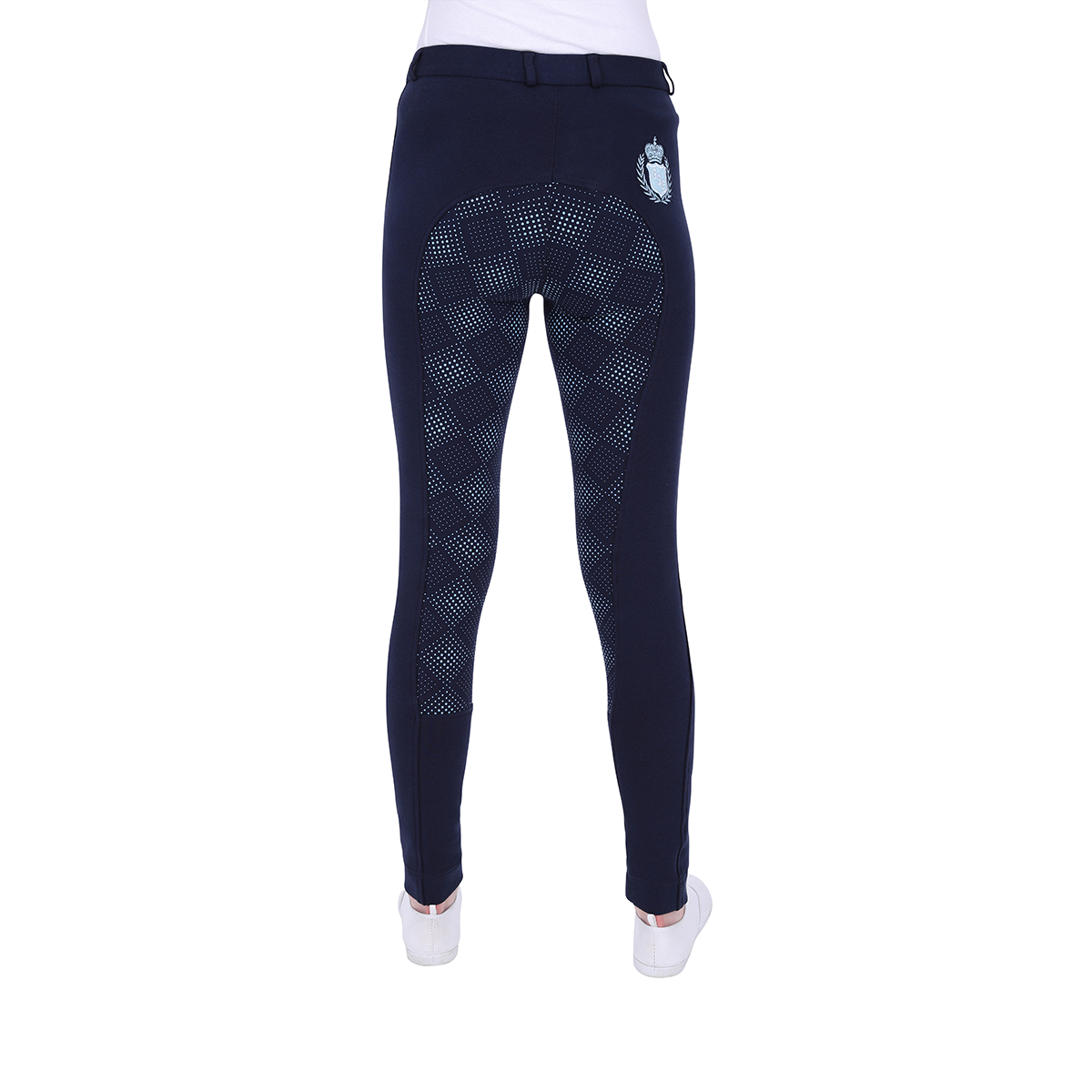 GS Equestrian Carol Jodhpurs à fond intégral en silicone bicolore pour enfants