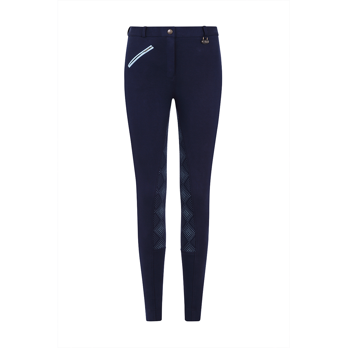 GS Equestrian Carol Jodhpurs à fond intégral en silicone bicolore pour enfants