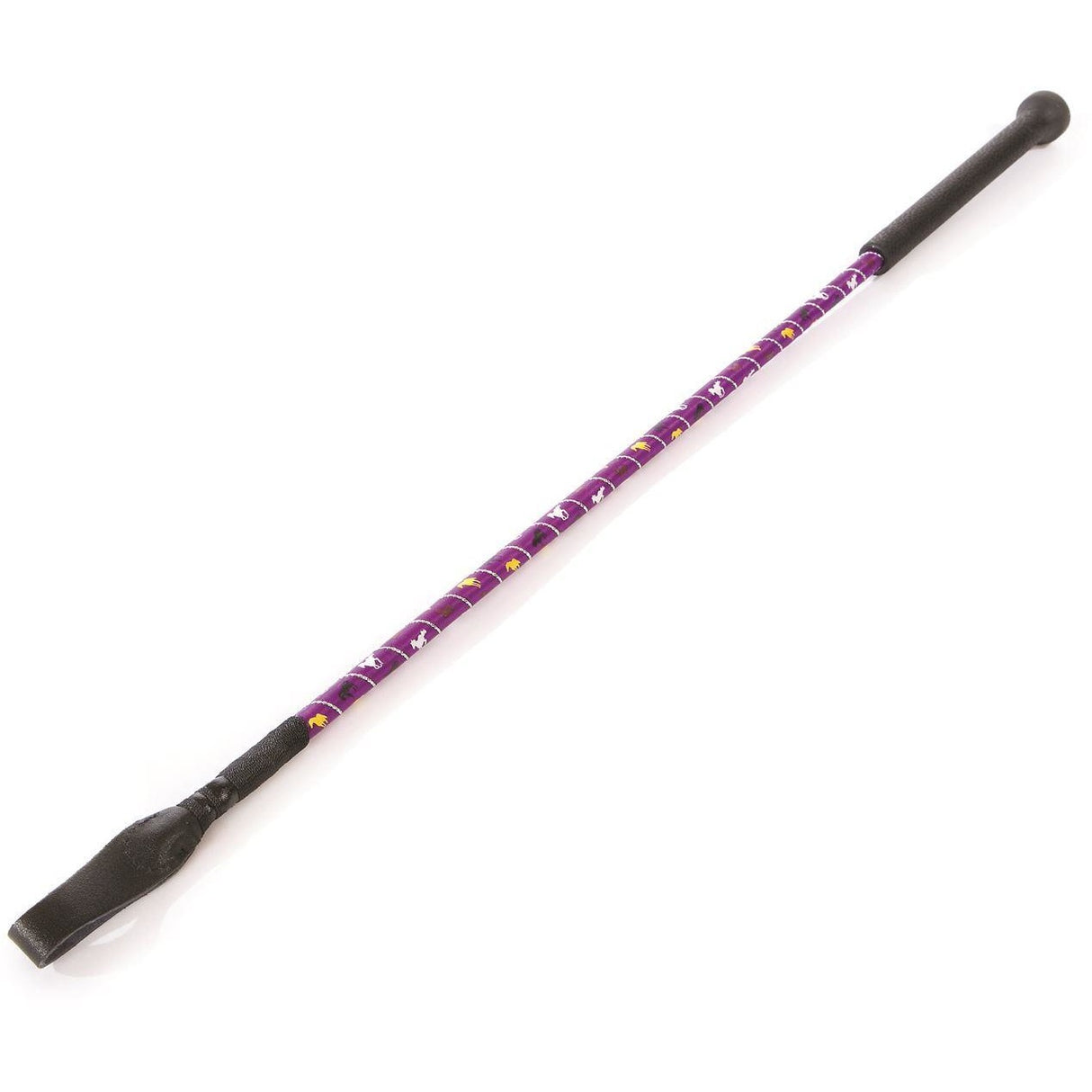 Cravache d'équitation argentée HySCHOOL 26"