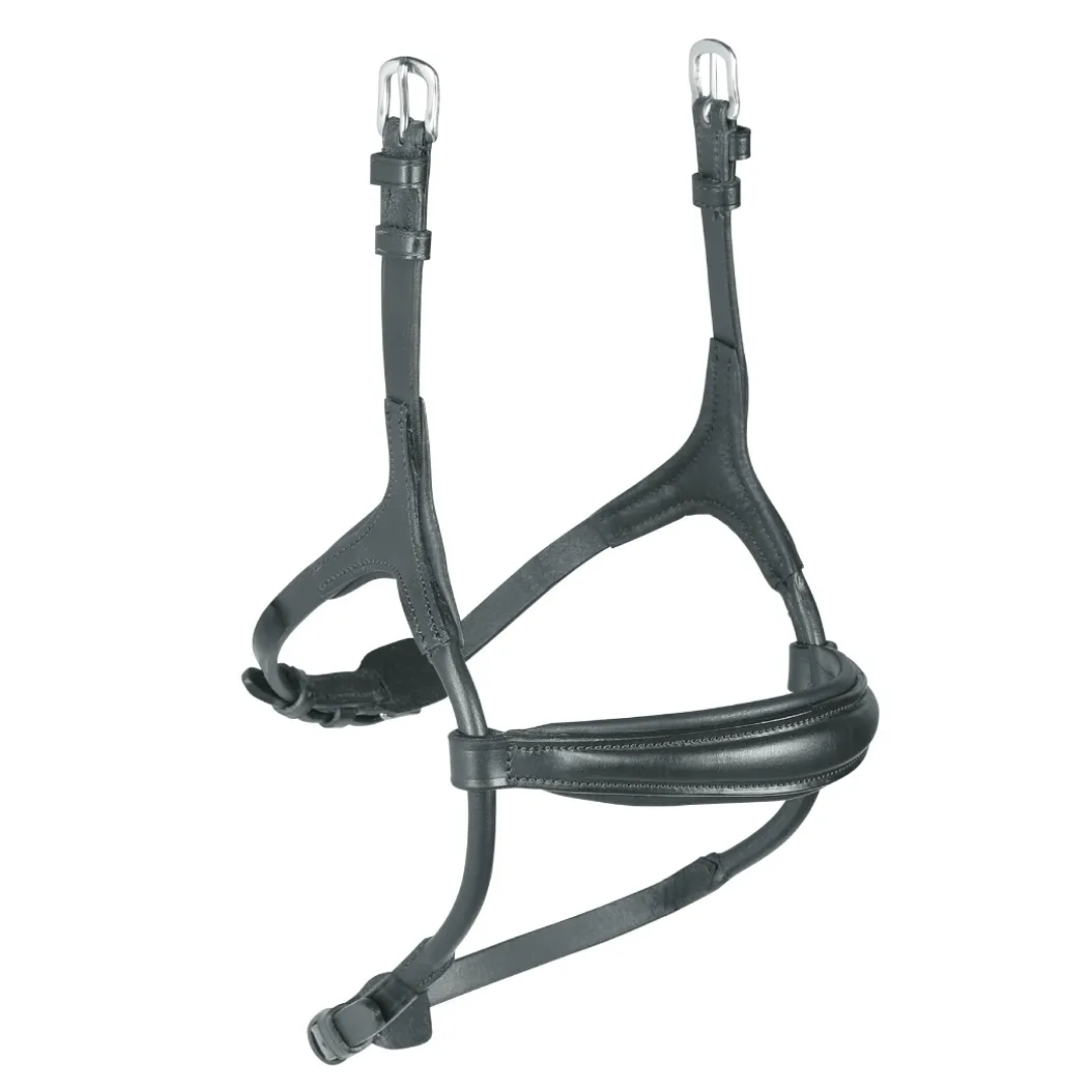 Shires Velociti RAPIDA Rolled Padded Cavesson Noseband #colour_black