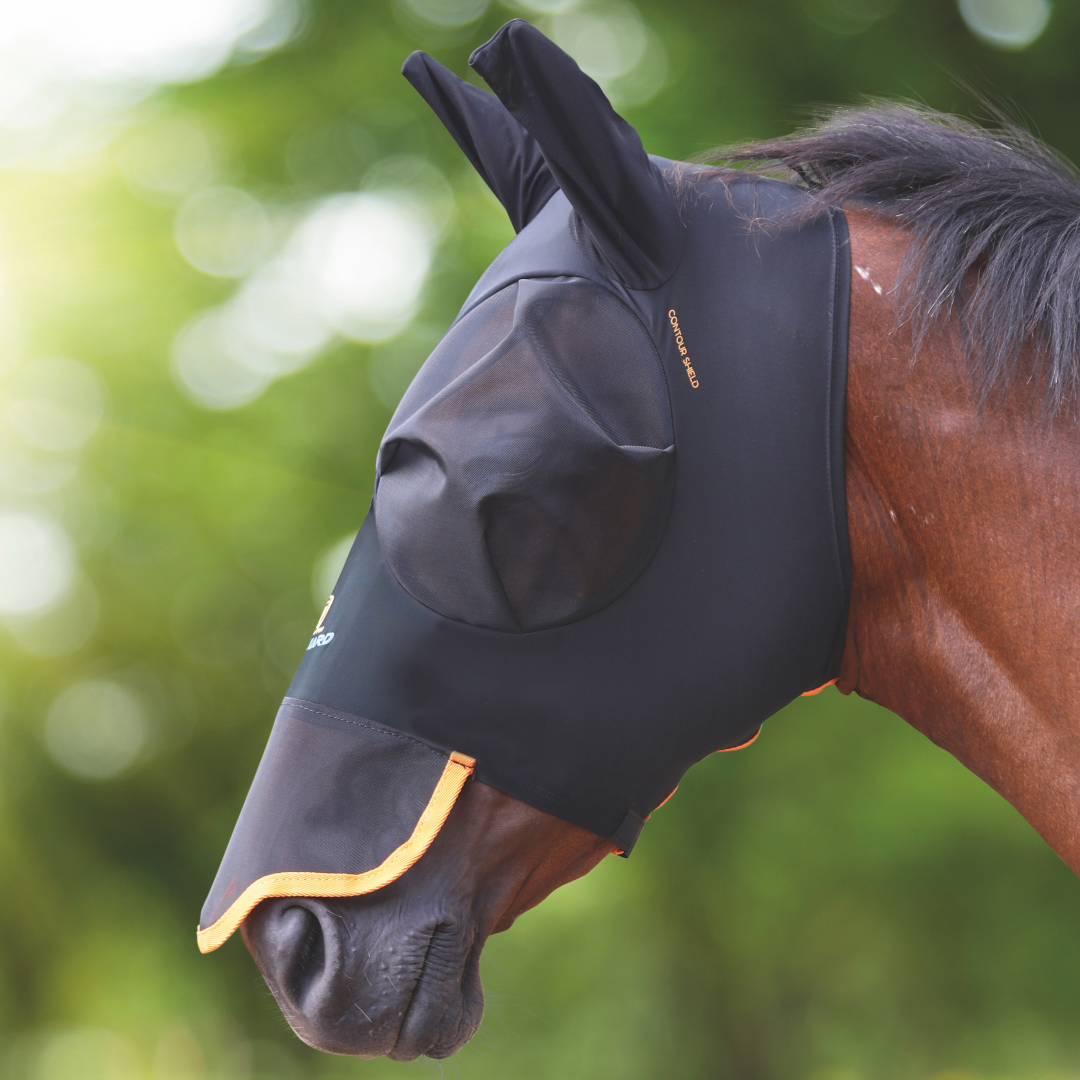 Shires FlyGuard Pro Stretch Fly Mask with Nose
