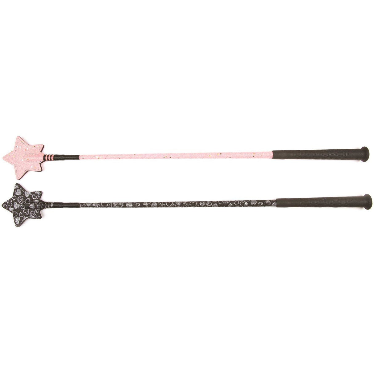 Cravache d'équitation HySCHOOL Glitter Star 26"