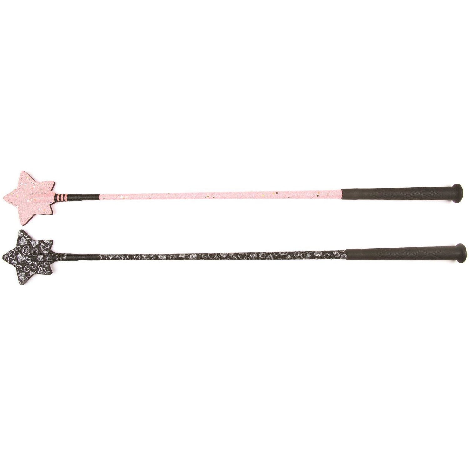 Cravache d'équitation HySCHOOL Glitter Star 26"