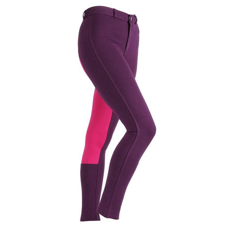 Shires Wessex Two Tone Jodhpurs Maids #colour_purple-pink