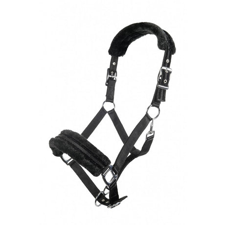 HKM Nylon-Stirnband – Glitzer – Polarfleece-Futter