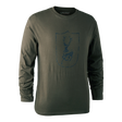 Deerhunter Men Stag Logo Long Sleeved T-Shirt #colour_bark-green