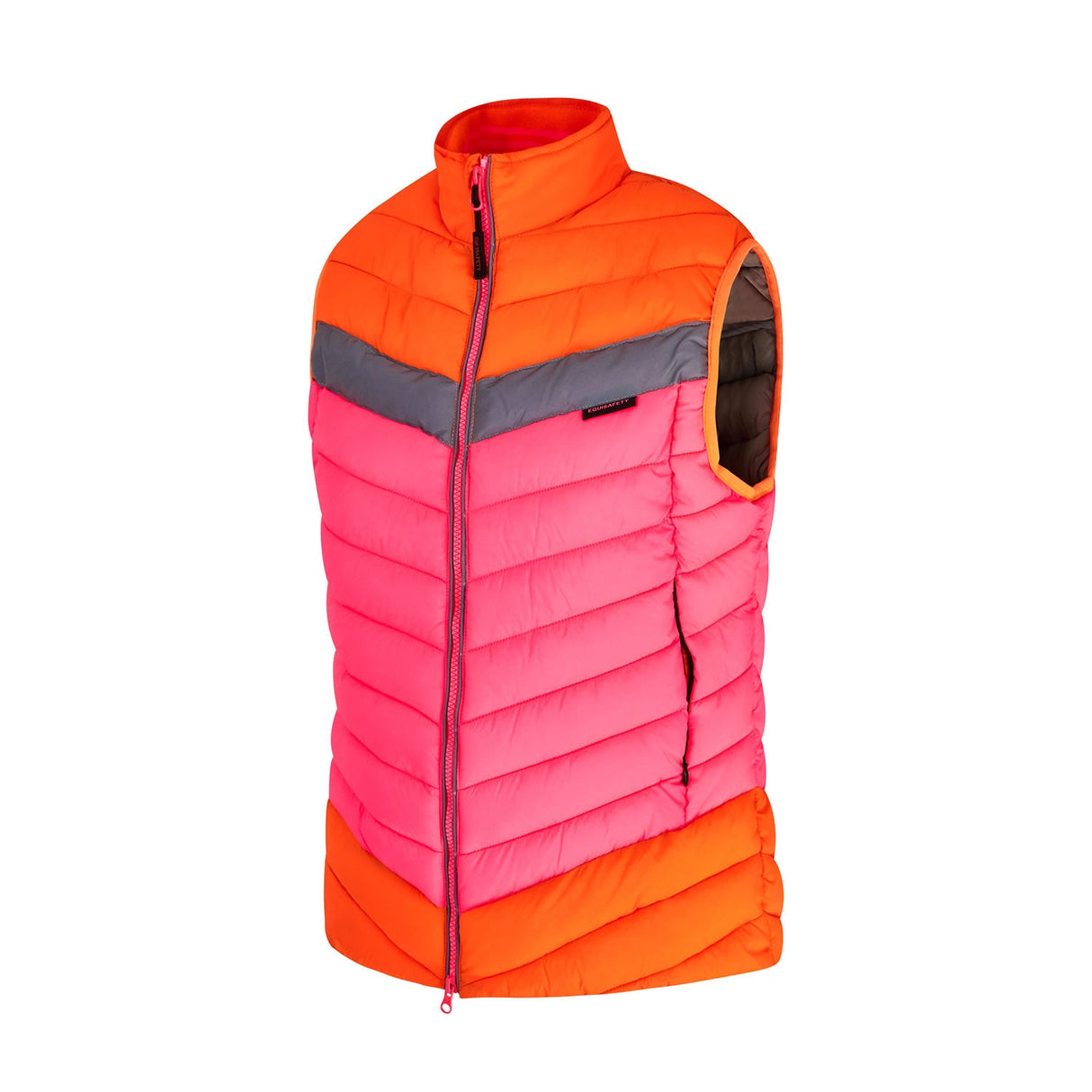 Equisafety Hi-Vis Riding Gilet #colour_pink-orange