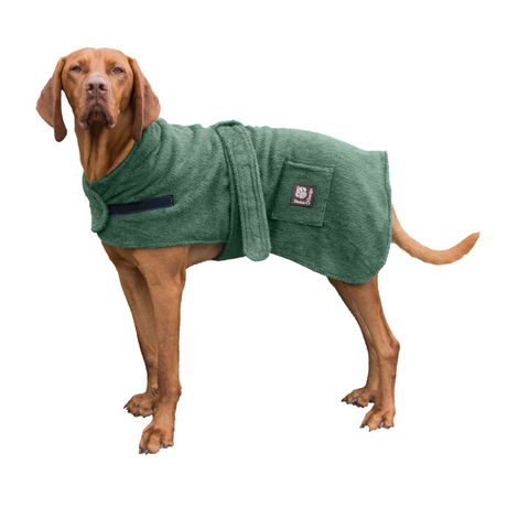 Danish Design Dog Robe Towelling #colour_green