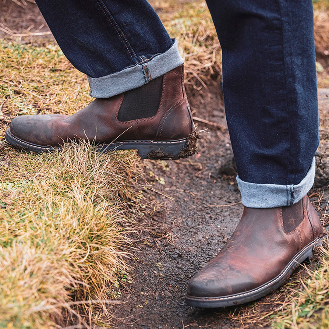 Hoggs of Fife Banff Country Dealer Boots #colour_waxy-brown