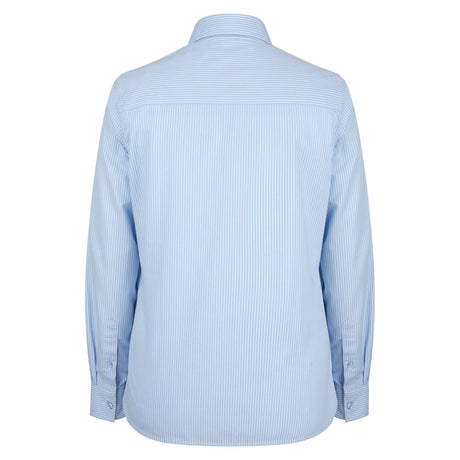 Hoggs of Fife Bonnie II Ladies Cotton Shirt #colour_light-blue-stripe