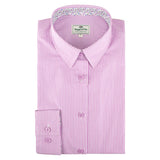 Hoggs of Fife Bonnie II Ladies Cotton Shirt #colour_lavender-stripe