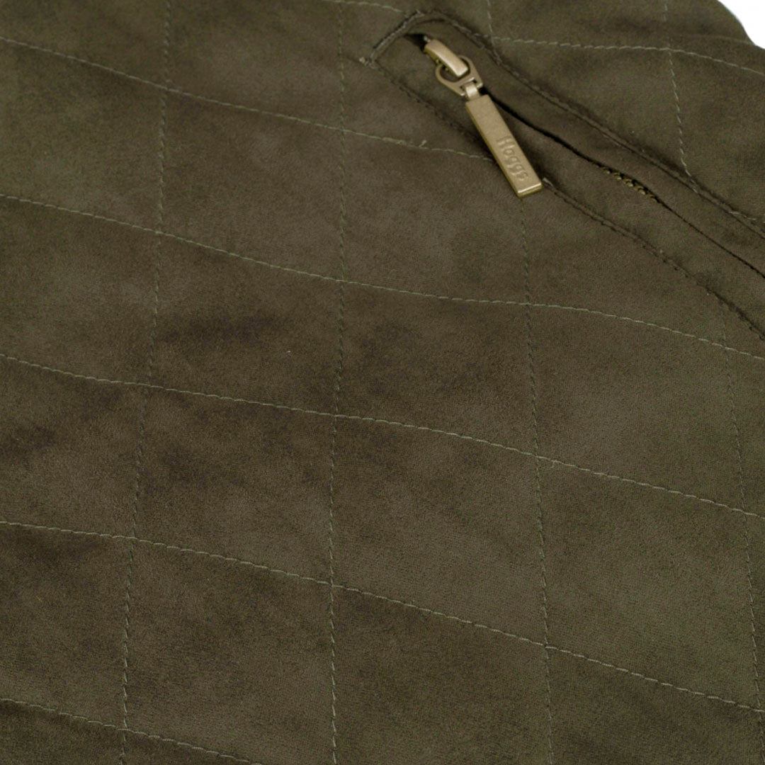 Hoggs of Fife Denholm Men's Quilted Gilet #colour_loden