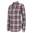 Hoggs of Fife Eilidh Ladies Flannel Shirt #colour_marled-merlot