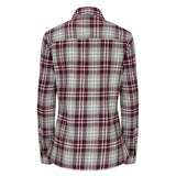 Hoggs of Fife Eilidh Ladies Flannel Shirt #colour_marled-merlot