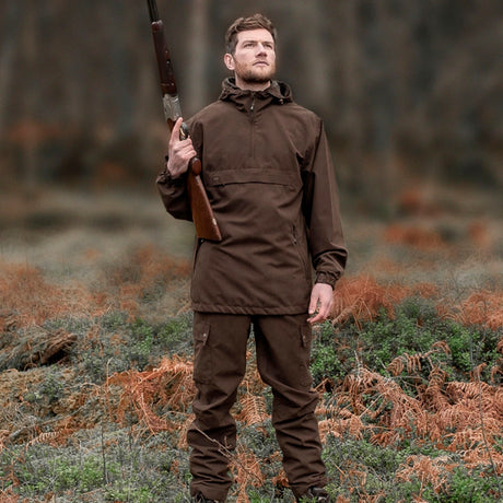 Hoggs of Fife Struther Men's Waterproof Field Smock #colour_dark-green