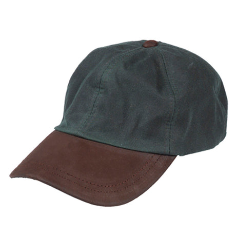 Hoggs of Fife Waxed Baseball Cap #colour_olive